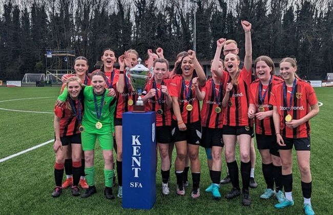 HBHS Under 16 Girls are the Kent Champions