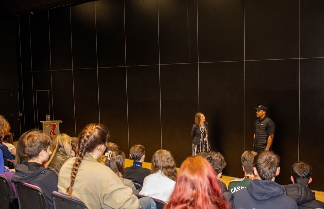 Sixth Form Students visited by Ashley Walters